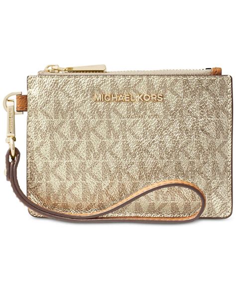 michael kors boxed metallic signature coin purse|michael kors outlet clearance wallets.